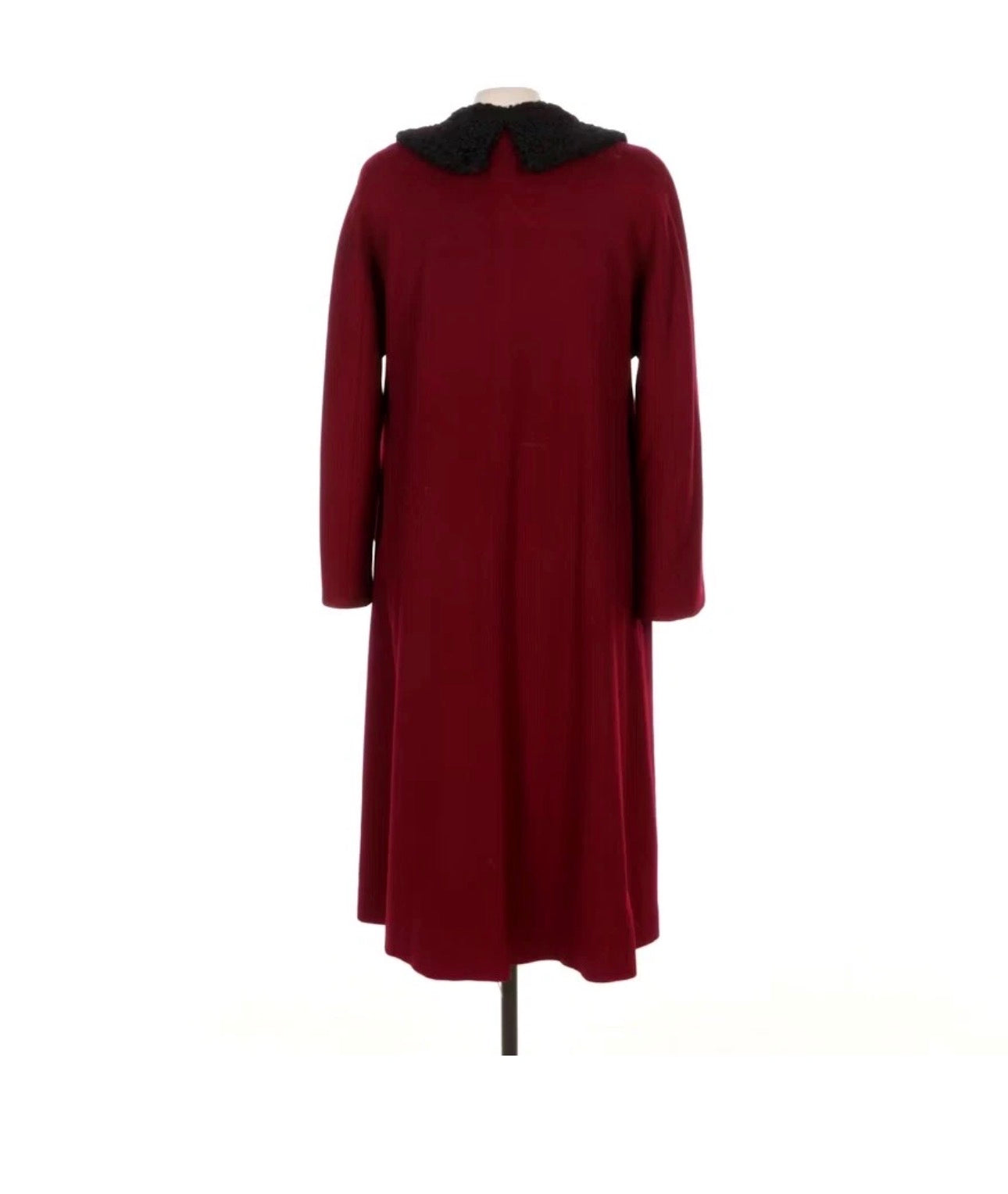 Vintage Henley’s 1950’s Red Wool Swing Coat with Persian Lamp Trim | Women’s L/XL