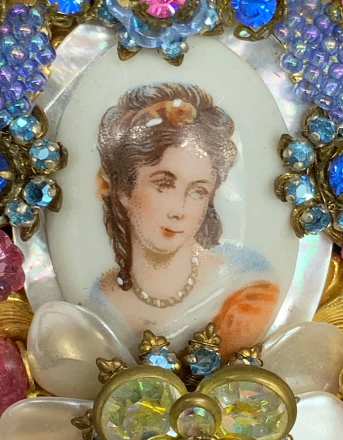 Ian St.Gielar Blue Cameo Limited Edition Statement Necklace