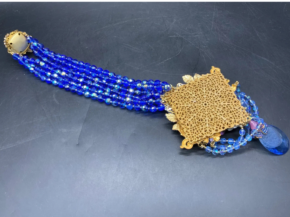 Ian St.Gielar Blue Cameo Limited Edition Statement Necklace
