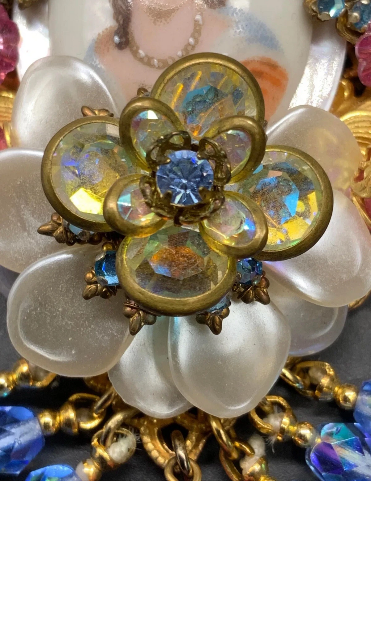 Ian St.Gielar Blue Cameo Limited Edition Statement Necklace