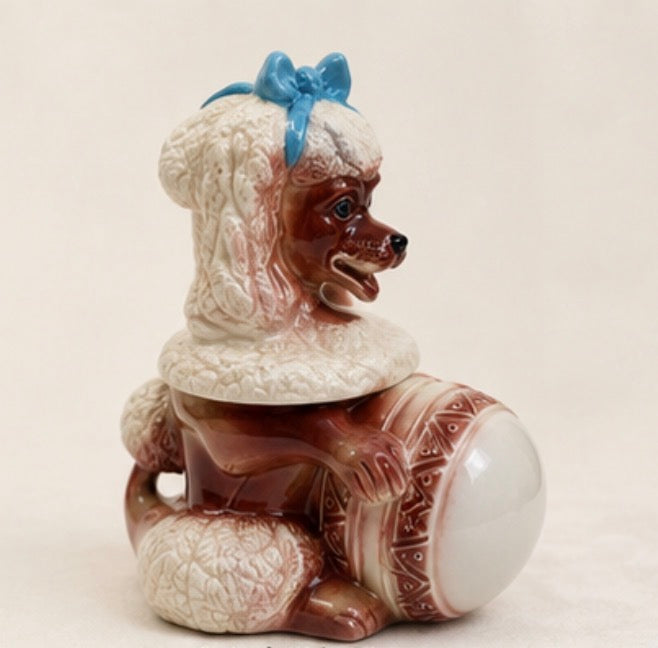 Vintage C. Miller ”Fiji” French Poodle Ceramic Cookie Jar, 12 inch