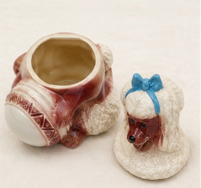 Vintage C. Miller ”Fiji” French Poodle Ceramic Cookie Jar, 12 inch