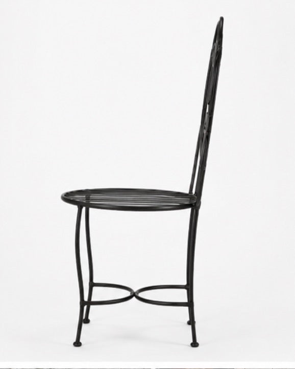 Hand-Forged Metal Face Chair | Sculptural Statement Seating