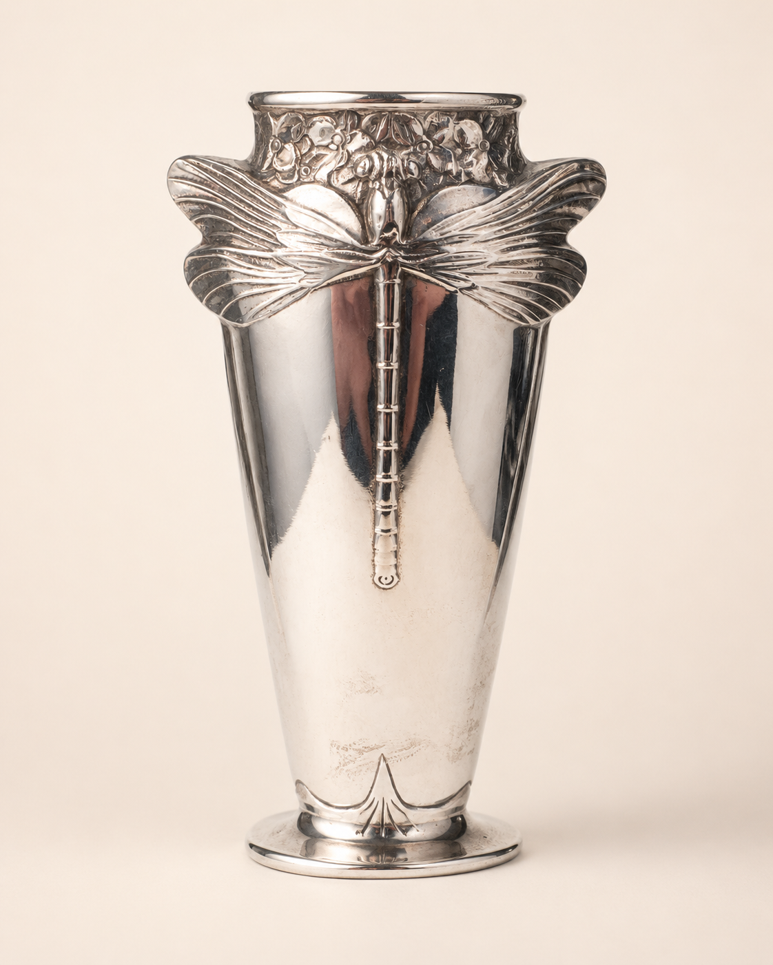 Christofle Gallia Libellule Silver-Plated Dragonfly Vase With Box