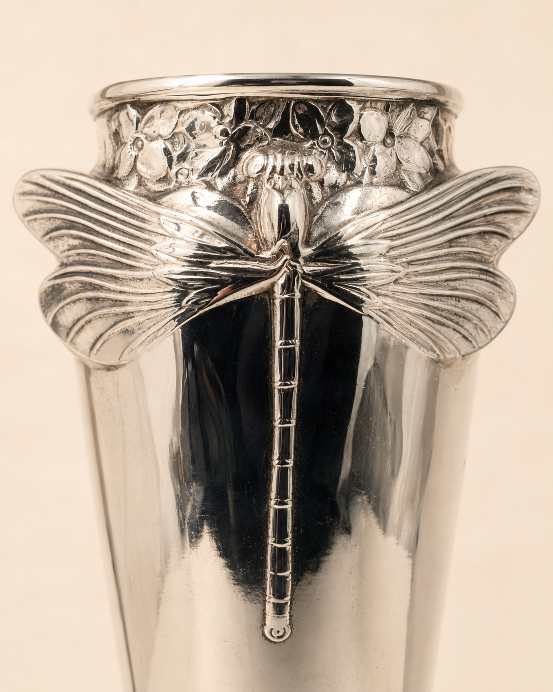 Christofle Gallia Libellule Silver-Plated Dragonfly Vase With Box