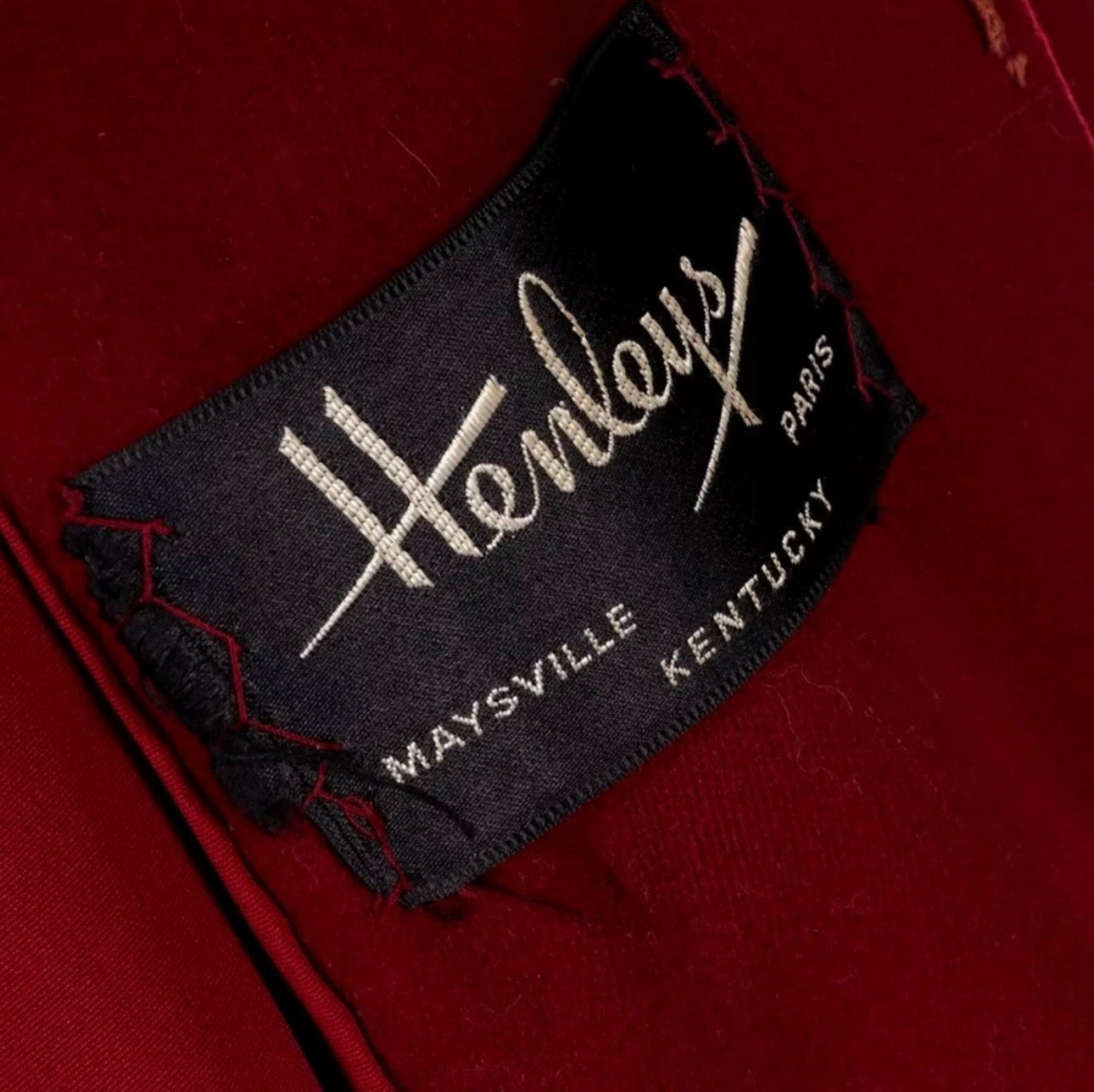 Vintage Henley’s 1950’s Red Wool Swing Coat with Persian Lamp Trim | Women’s L/XL
