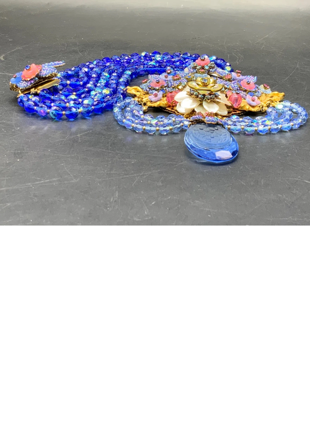 Ian St.Gielar Blue Cameo Limited Edition Statement Necklace