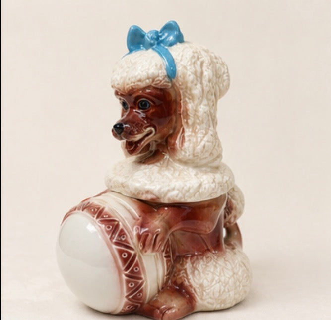 Vintage C. Miller ”Fiji” French Poodle Ceramic Cookie Jar, 12 inch