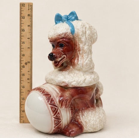 Vintage C. Miller ”Fiji” French Poodle Ceramic Cookie Jar, 12 inch