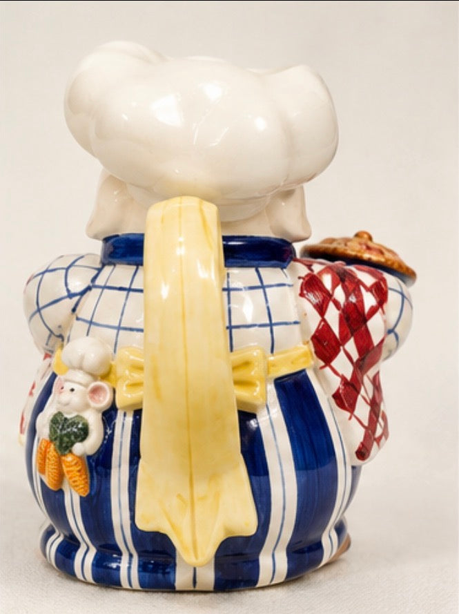 Vintage Fitz and Floyd Classics Pig Chef Ceramic Pitcher, 8.5’’