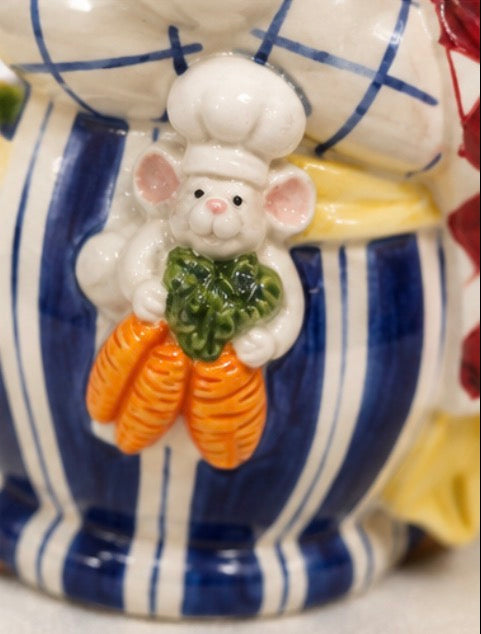 Vintage Fitz and Floyd Classics Pig Chef Ceramic Pitcher, 8.5’’