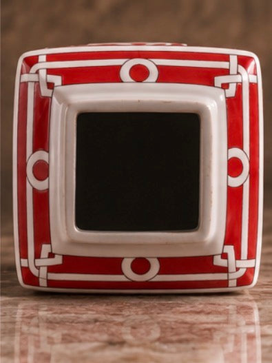 Grand Tour Cameo Red  Ginger Jar Vase | 7’’ Decorative Accent