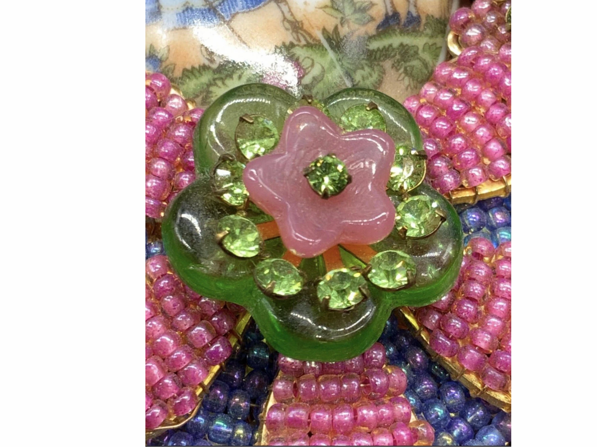 Ian St. Gielar Courting Couple Floral Statement Necklace