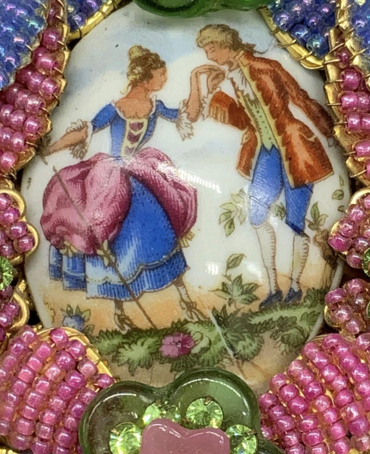 Ian St. Gielar Courting Couple Floral Statement Necklace