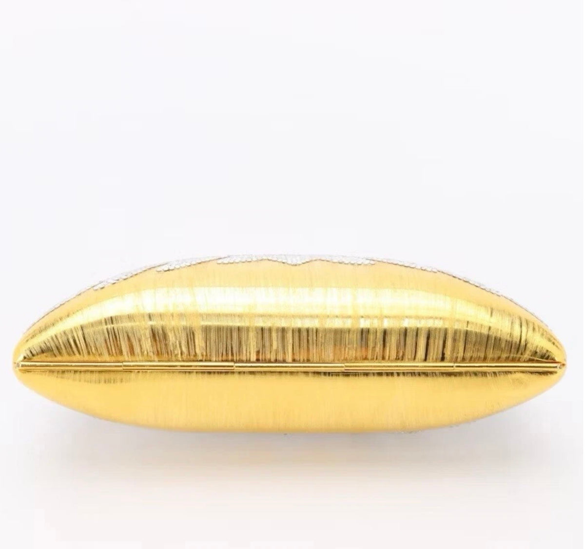 Vintage Judith Lieberman Gold Swarovski Crystal Minaudière Clutch with Box